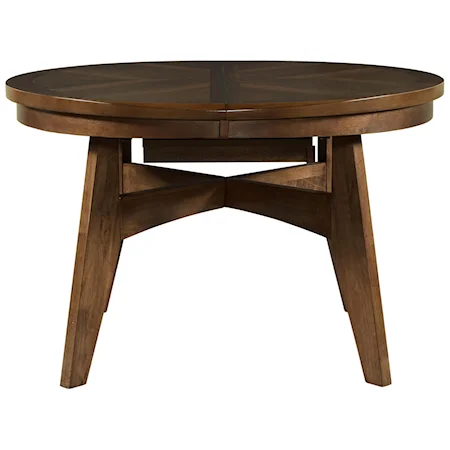 Round to Oval Dining Table with Butterfly Leaf